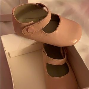 New blush patent shoes